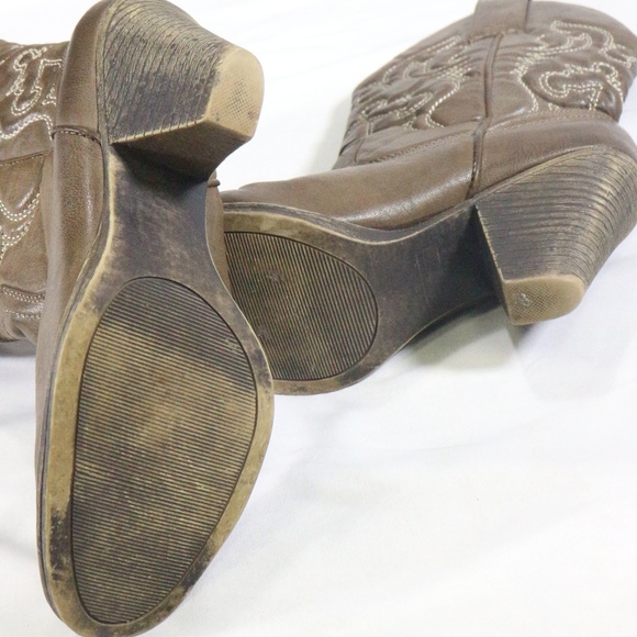 MAURICES Macy Brown Vegan Mid Calf Western Boots - Picture 8 of 8